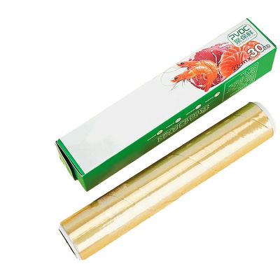 Φρέσκος ασφαλής διαφανής PVDC Food Wrap Cling Film Roll για λαχανικά εξατομικευμένο