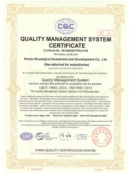Κίνα Luohe Lianbang Chemical Co., Ltd. Πιστοποιήσεις