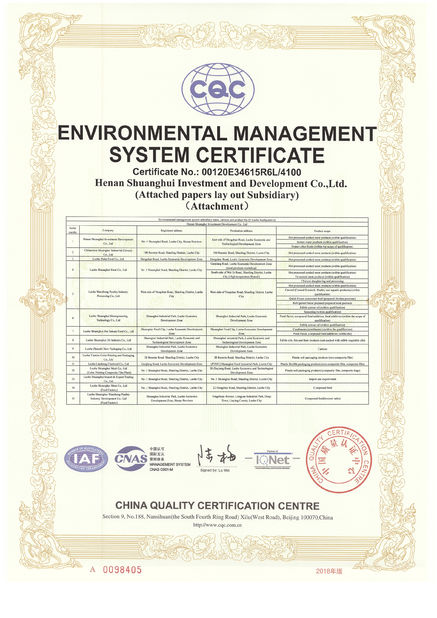 Κίνα Luohe Lianbang Chemical Co., Ltd. Πιστοποιήσεις